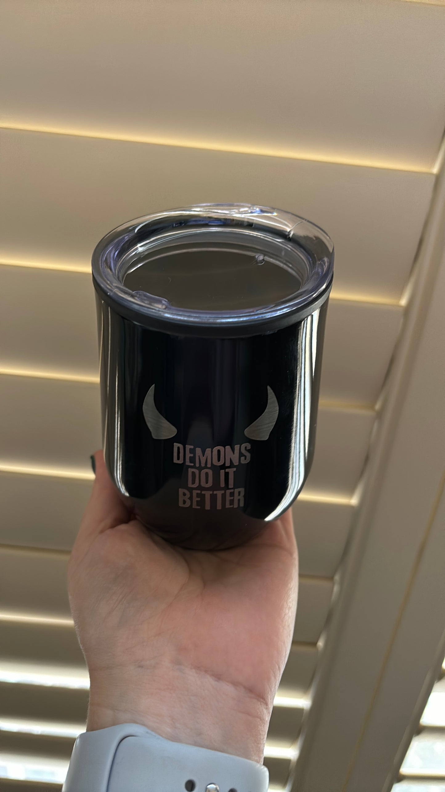 Demons Do It Better Wine Tumbler