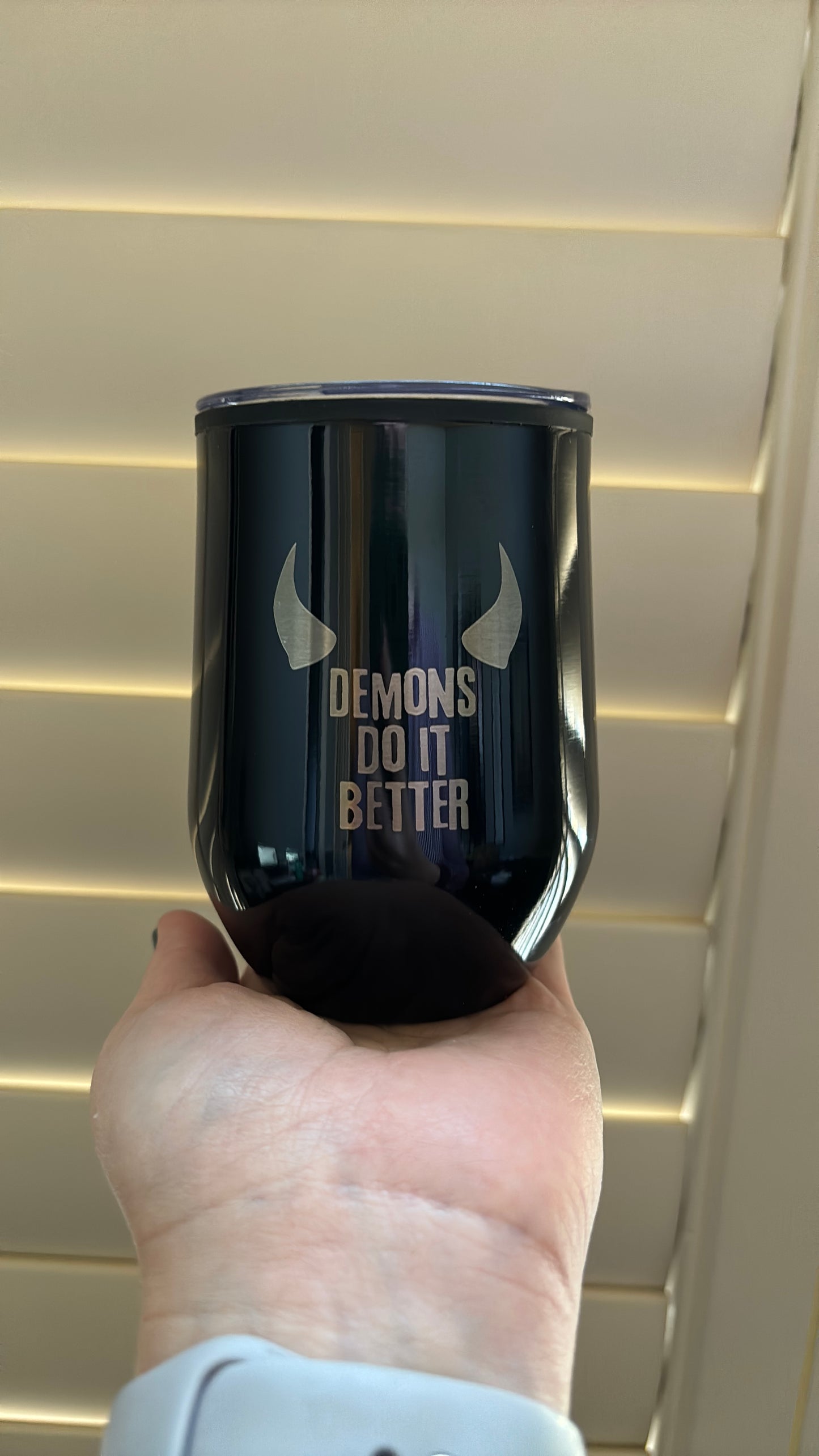 Demons Do It Better Wine Tumbler